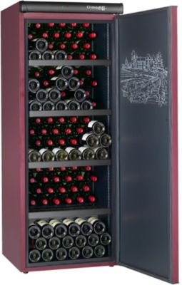 Climadiff Cli-CVP215 – refroidisseurs à vin (Autonome, Bourgogne, Rouge, 0-32 °C, A, Noir, Bois)