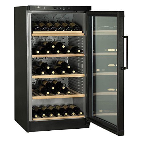 Découvrez Haier JC-298GA refroidisseur à vin Autonome Noir 120 bouteille(s) Refroidisseur de vin compresseur A – Cave à vin (Autonome, Noir, Gris, 5 étagères, 1 portes(s), Acier inoxydable)