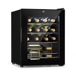 Klarstein Shiraz Réfrigérateur à vin • volume : 42L • 5-18 °C • espace pour 16 bouteilles de vin • classe d'efficacité énergétique A • panneau de commande soft-touch • 3 étagères • noir