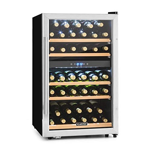 Klarstein Vinamour 40D • Cave à vin • 135L • 2 zones de refroidissement • Commande tactile • Ecran LCD • 41 bouteilles • noir/argent : ce qu’il faut apprendre.